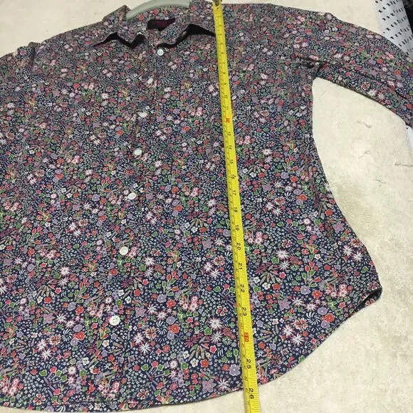 J Crew Liberty Art Fabrics Floral Perfect Shirt Women 8 Multicolor Cottage - Picture 11 of 13